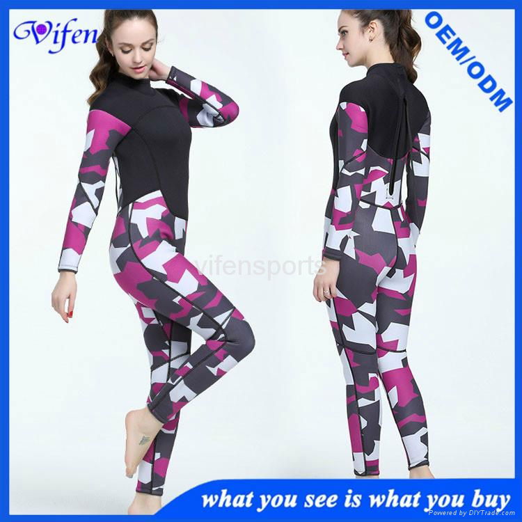 2018 newly design purple color 3mm women full wetsuit surfing wetsuit on sale 4