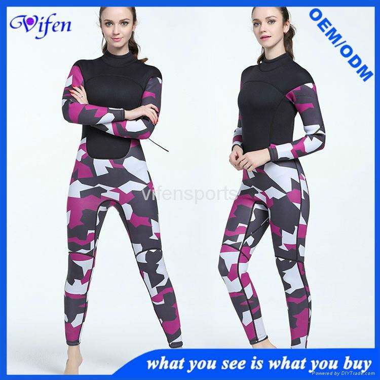 2018 newly design purple color 3mm women full wetsuit surfing wetsuit on sale 2