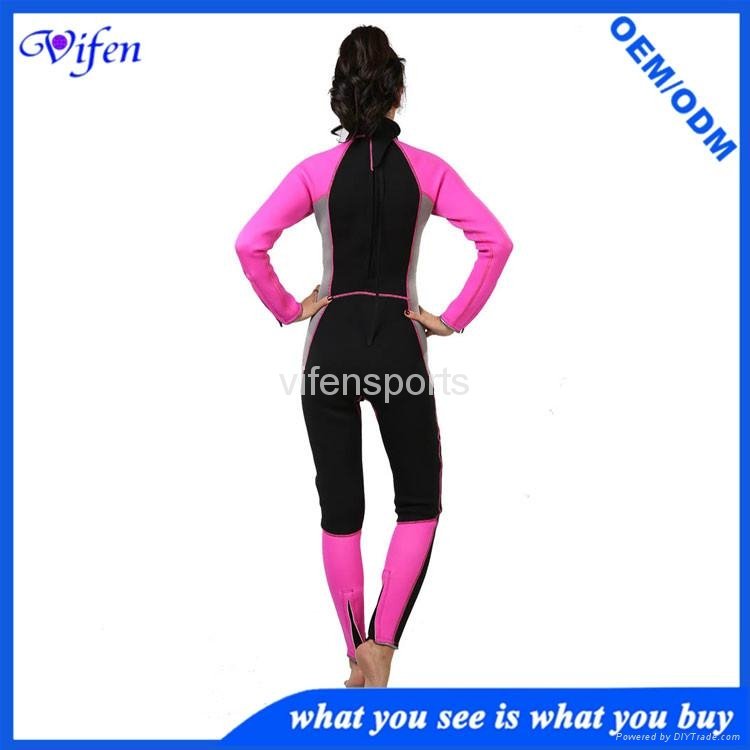manufacturer neoprene rubber suit women wetsuits scuba back zipper fashion pink  2