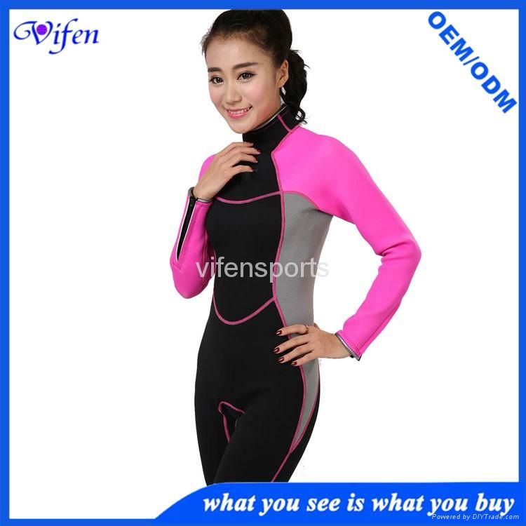 manufacturer neoprene rubber suit women wetsuits scuba back zipper fashion pink  5