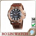 High quality Bronze plating customzied mens wrist watch 1