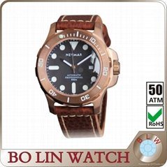 High quality Bronze plating customzied mens wrist watch