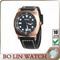 custom glass back brass/copper miyota 9015 automatic watches 1