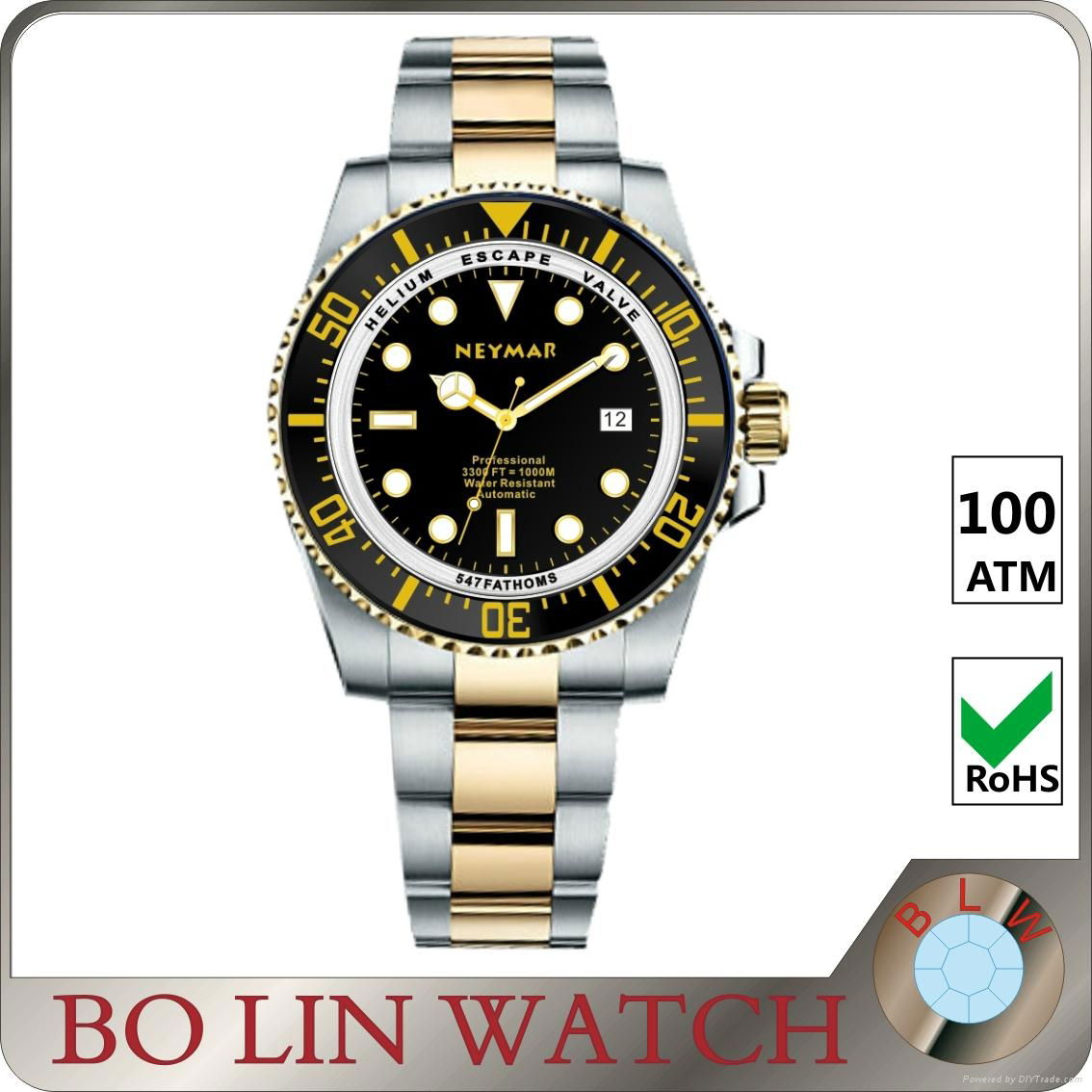 luxury brand japan movement stainless steel case watches factory