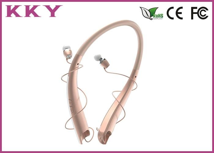 Neckband Sports Earphone with Retractile and Foldable Earbuds 2