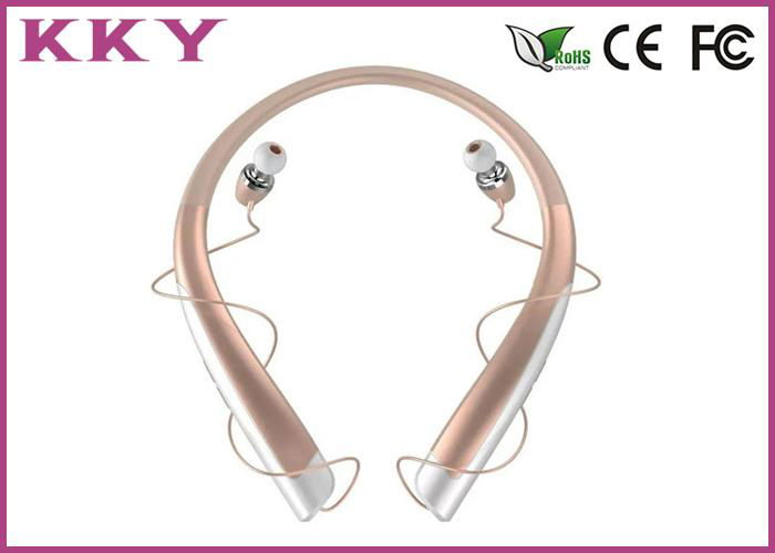 Neckband Sports Earphone with Retractile and Foldable Earbuds