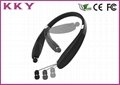 Sports Style Neckband Bluetooth Headphones In Ear with FCC / CE / RoHS 3