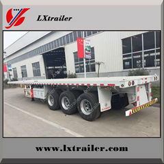 Customize 40ft tri-axle platform flatbed semi trailer