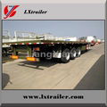 Customize 40ft tri-axle platform flatbed semi trailer 2