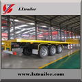 Customize 40ft tri-axle platform flatbed semi trailer 5
