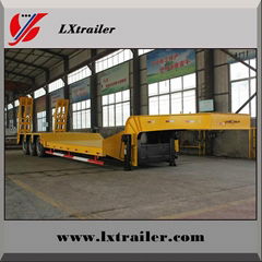 60Tons low loader 13m low bed semi trailer for excavator transport