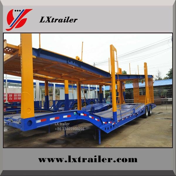 LiangXiang Double Platform Hydraulic Car Carrier Semi Trailer 2