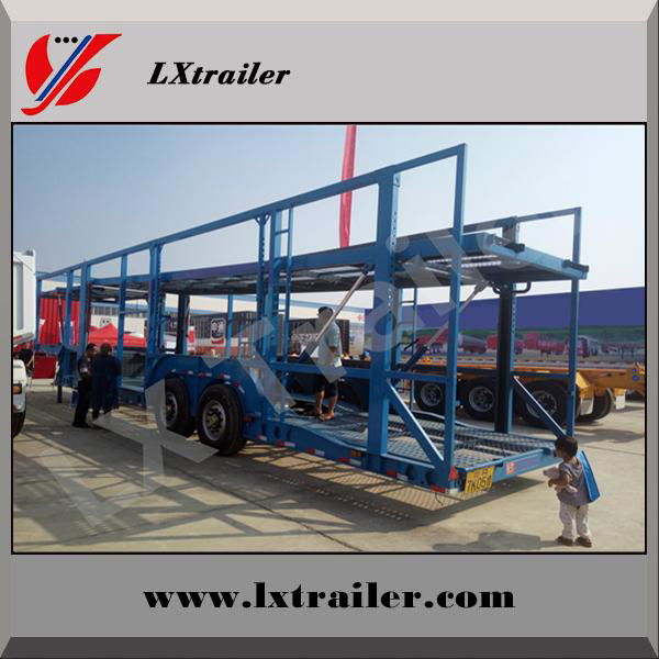 LiangXiang Double Platform Hydraulic Car Carrier Semi Trailer 4