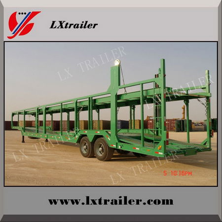 LiangXiang Double Platform Hydraulic Car Carrier Semi Trailer 5