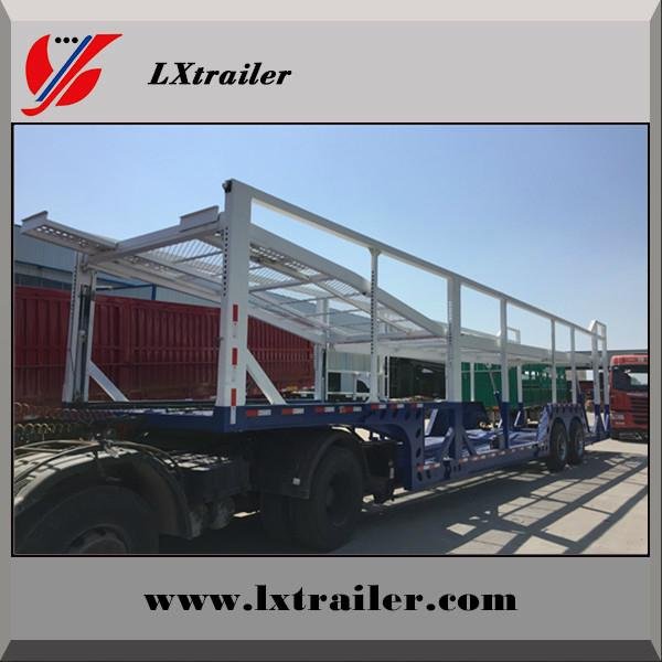 LiangXiang Double Platform Hydraulic Car Carrier Semi Trailer 3