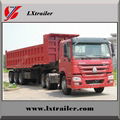 Hot sale U type or Rectangle type hydraulic lifting dump tipper semi trailers 5