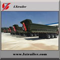 Hot sale U type or Rectangle type hydraulic lifting dump tipper semi trailers 2