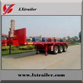 2 axles 20ft 3 axles 40ft self loading flatbed container semi trailer 2