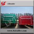 Tri-axle 12 wheels cargo transport dropside trailer fence semi-trailer 5