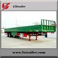 Howo tractor truck use tri axle flatbed drop side wall semi trailer dimensions 5