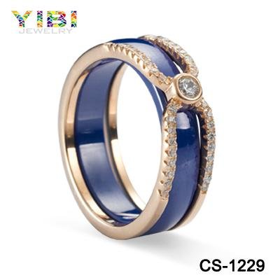 Newest Wholesale Rose Gold Plating Photo Jewelry Finger Ring