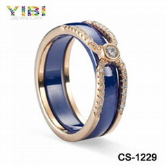 Newest Wholesale Rose Gold Plating Photo Jewelry Finger Ring