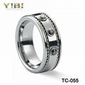 2017 China Comfort Fit Tungsten 316L Stainless Steel Gey Jewelry Men Ring 2017 1