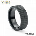 Promotion Black Plating Gear Shape Jewelry Ring