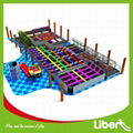 indoor trampoline park with ninjia course 2