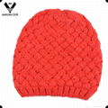 Fashion Knitted Cross Pattern Mohair Hat 3