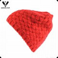 Fashion Knitted Cross Pattern Mohair Hat 1