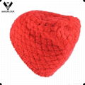 Fashion Knitted Cross Pattern Mohair Hat 2