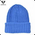 2016 New Unisex Winter Thick Knitted Chunky Cotton Hat 2