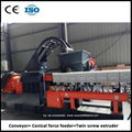 Plastic compounds conical force feeder