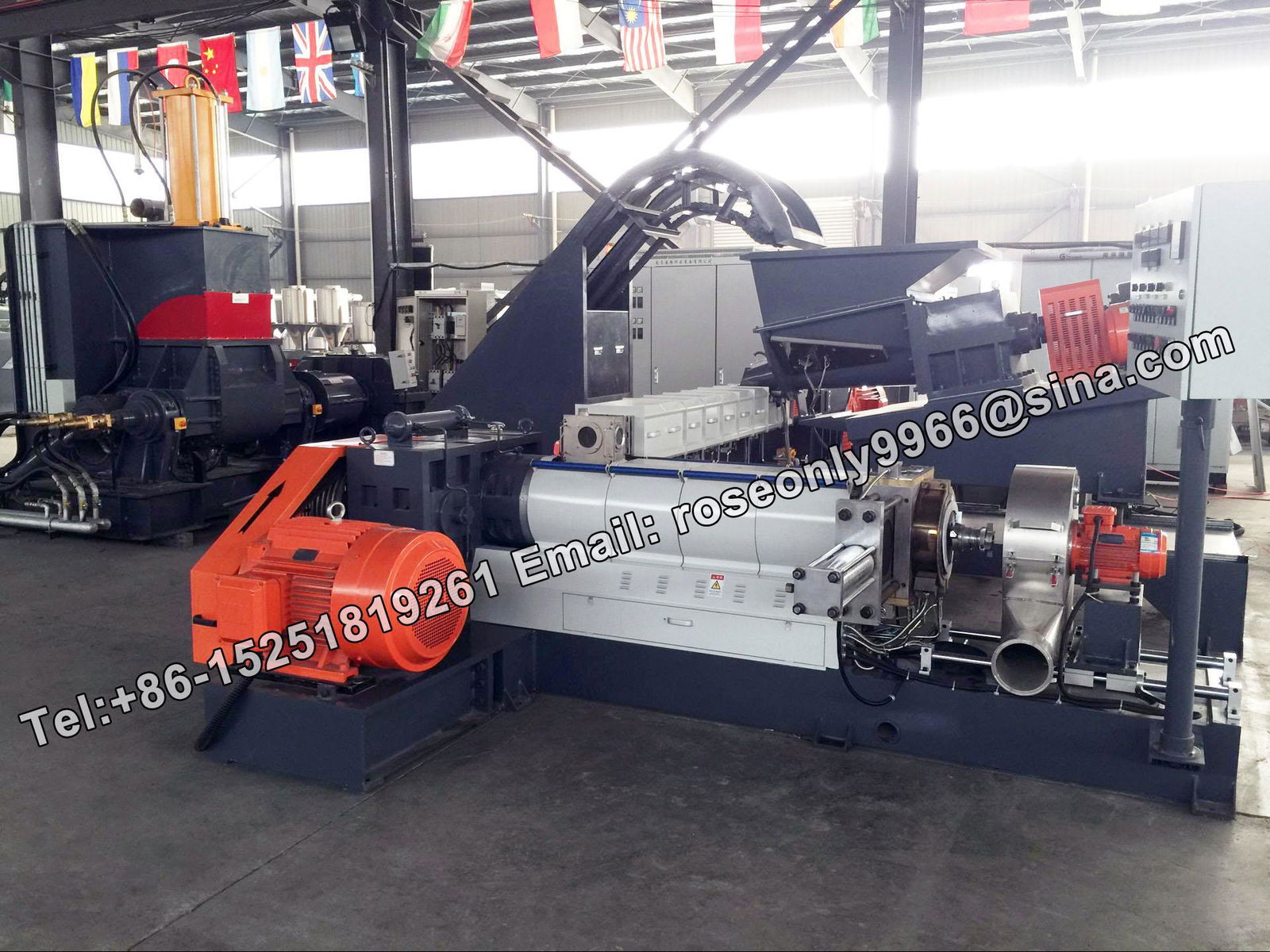 Black masterbatc extruder pelletizing line  5