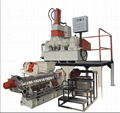 Kneader force feeder Single screw extruder pelletizing line