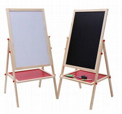 School kids wooden blackboard Foldable whiteboard easel with stand