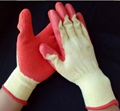 10gauge polycotton grip wrinkle latex coated gloves