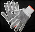 pvc dotted cotton knitted golf gloves