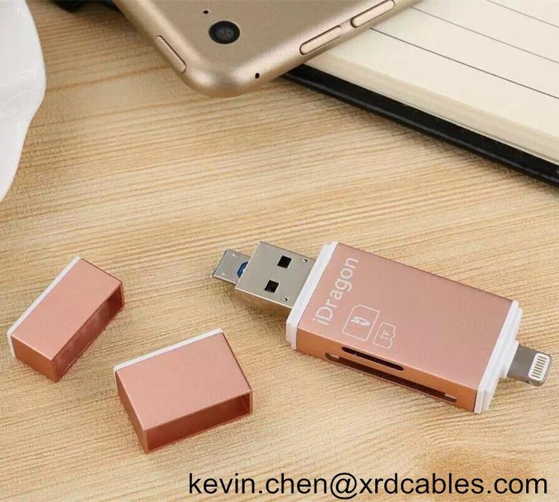 OTG USB memory Card Reader Micro SD TF for Android IPhone 7 6 plus 5