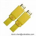 High speed Gold Plated Plug Male-Male flat HDMI Cable 1.4 Version HD 1080P 3D fo