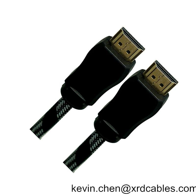 Nylon Braid HDMI Cable 1.5M 1.8M 3M 5M 10M HDMI Cord 1080P 3D for PS4 Xbox Proje 3