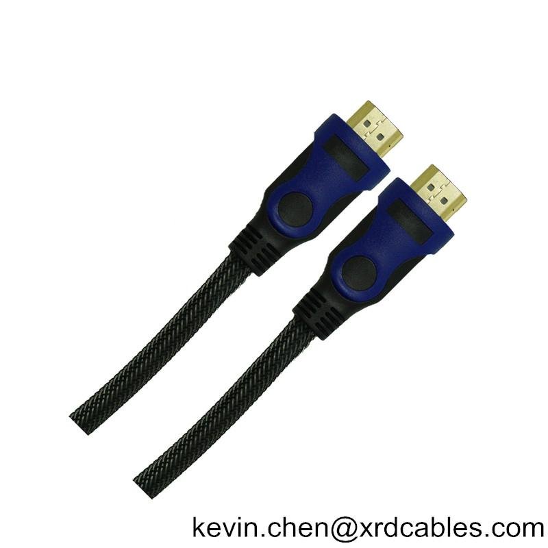 Nylon Braid HDMI Cable 1.5M 1.8M 3M 5M 10M HDMI Cord 1080P 3D for PS4 Xbox Proje