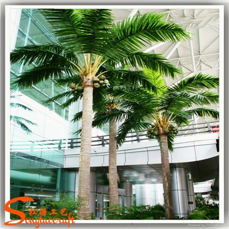 松涛工艺仿真椰子树 玻璃钢大型椰子树订做 广州人造景观树 4