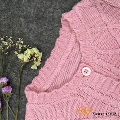 Cable Knit Acrylic Sweaters for Baby Girls