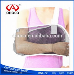 Hot on google CE certificated soft fashion mesh orthopedic arm sling 