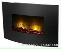 23" Wall mounted electric fireplace, wall hung electric fire with LED lights