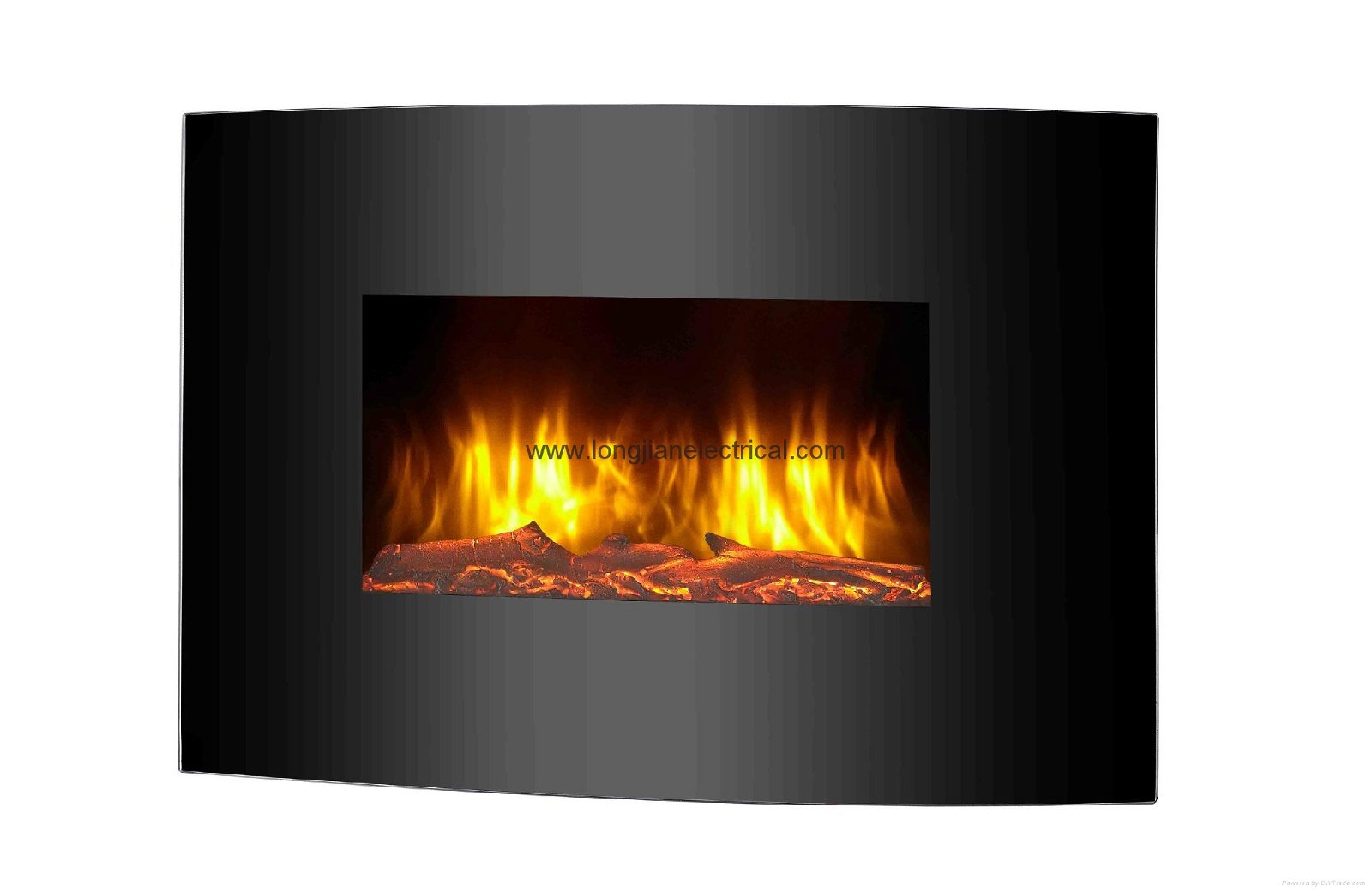 23" Wall mounted electric fireplace, wall hung electric fire with LED lights 2