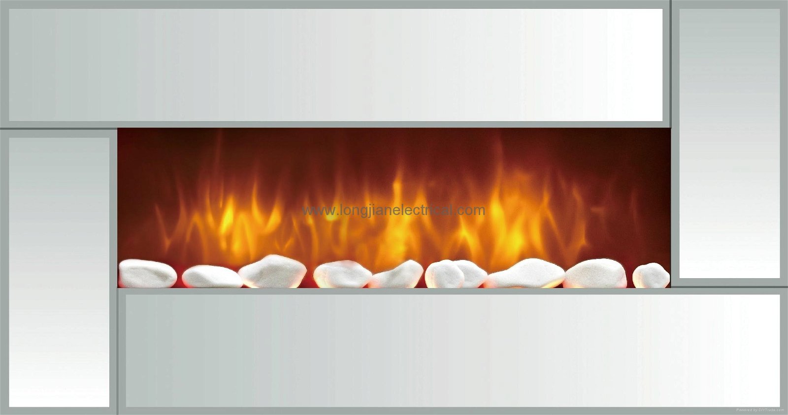 Wall mounted Decor Flame Electric Fireplace with mirror LJHF3702E