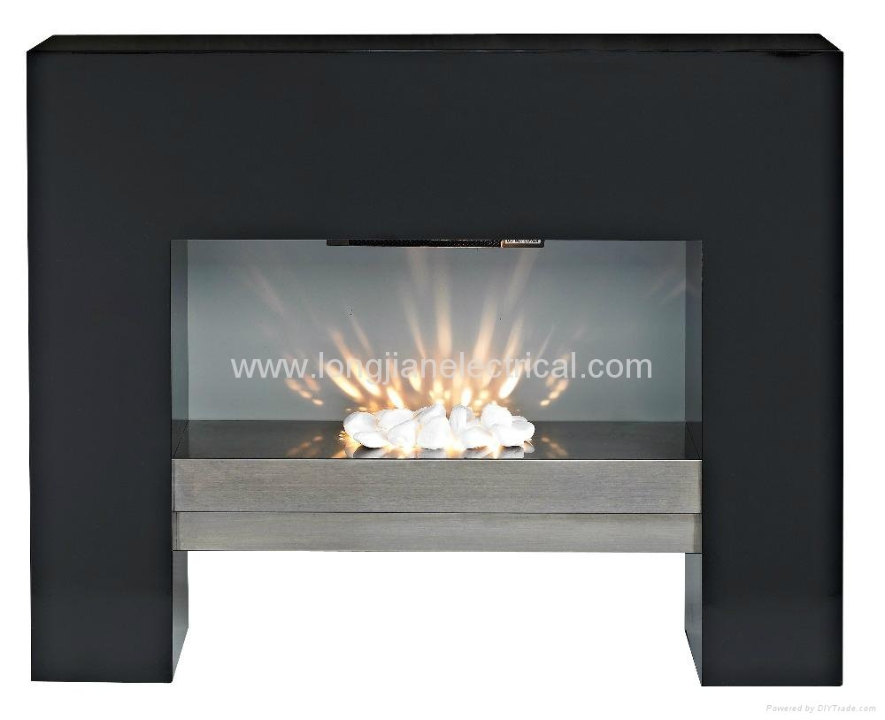 LED MDF Free Standing Electric Fireplace Heater LJSF4001